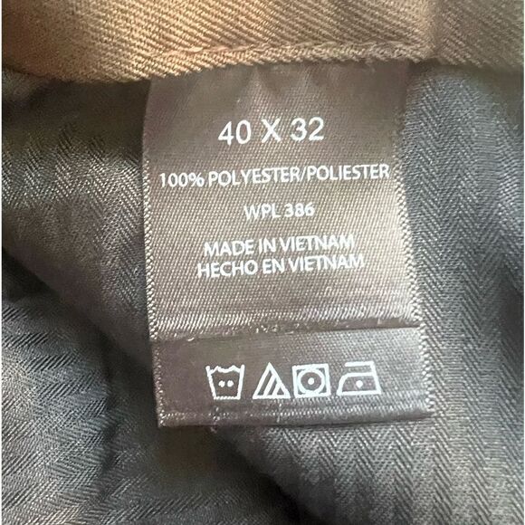 NWT Haggar Men's Plain Front No Iron Stretch Brown Pants sz 40W x 32L - Picture 10 of 10